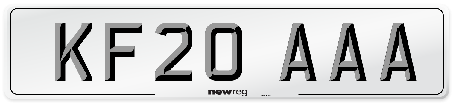 KF20 AAA Number Plate from New Reg